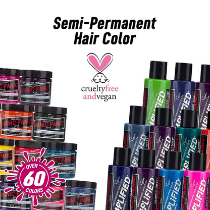 MANIC PANIC Classic Fuschia Shock Semi-Permanent Hair Color - 4 oz Vibrant Dark Pink Dye for Women & Men, Vegan & Cruelty-Free Avelisse
