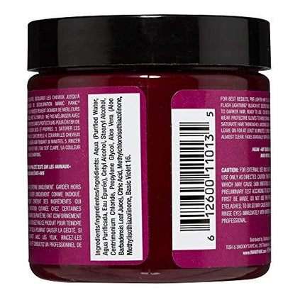 MANIC PANIC Classic Fuschia Shock Semi-Permanent Hair Color - 4 oz Vibrant Dark Pink Dye for Women & Men, Vegan & Cruelty-Free Avelisse