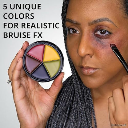 Mehron Makeup PRO FX Bruise Wheel – 5 Color Special Effects Makeup Palette for Movie, TV & Halloween SFX Avelisse