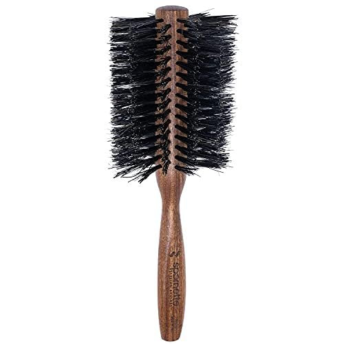 Spornette Italian Rounder Boar Bristle Round Hair Brush – Large 3-Inch Wooden Brush for Blow Drying, Styling & Volumizing for Women & Men Avelisse