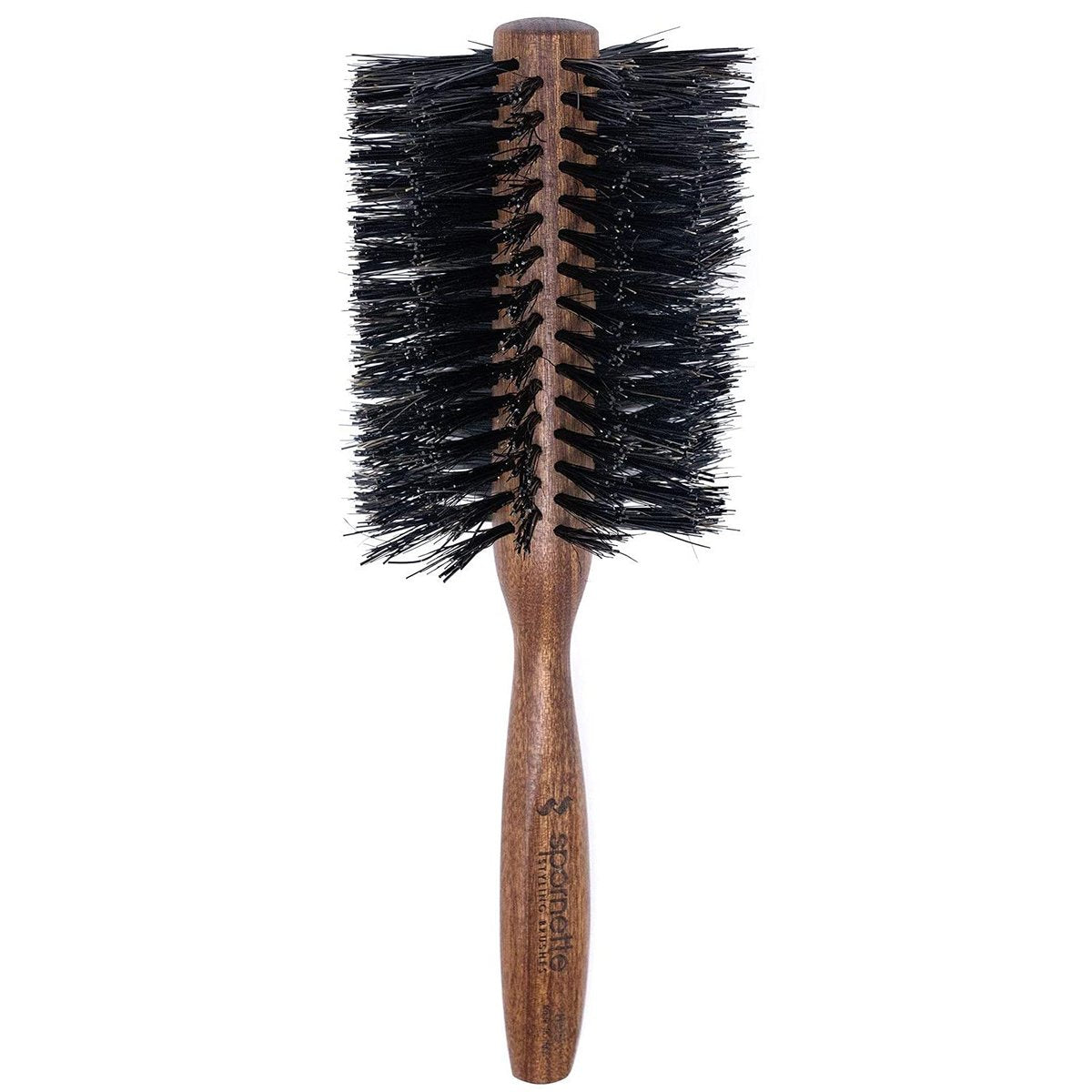 Spornette Italian Rounder Boar Bristle Round Hair Brush – Large 3-Inch Wooden Brush for Blow Drying, Styling & Volumizing for Women & Men Avelisse