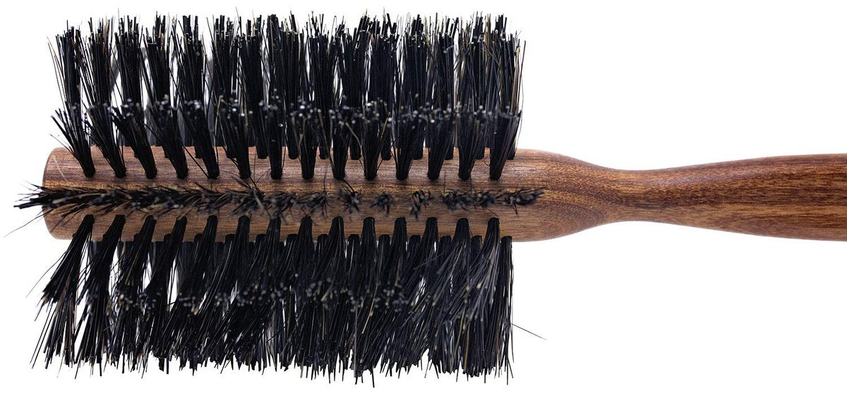 Spornette Italian Rounder Boar Bristle Round Hair Brush – Large 3-Inch Wooden Brush for Blow Drying, Styling & Volumizing for Women & Men Avelisse
