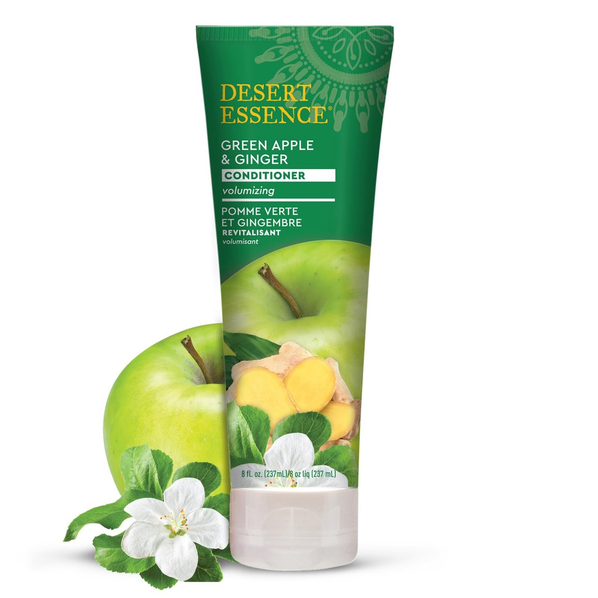 Desert Essence Green Apple & Ginger Conditioner – Volumizing & Moisturizing for Fine Hair, 8 fl oz Avelisse