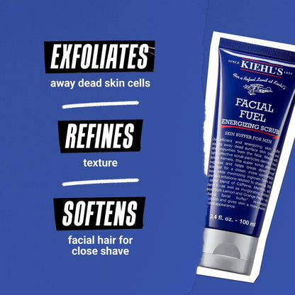 Kiehl's Facial Fuel Exfoliating Face Scrub for Men – 3.4 fl oz Avelisse