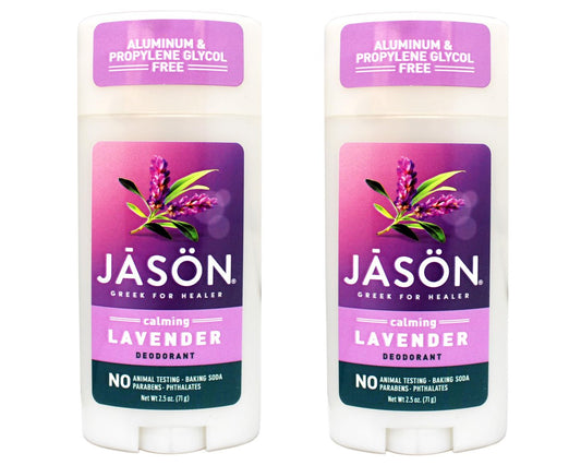 JASON Deodorant Stick Lavender - Natural Deodorant for Women and Men, 2-Pack
