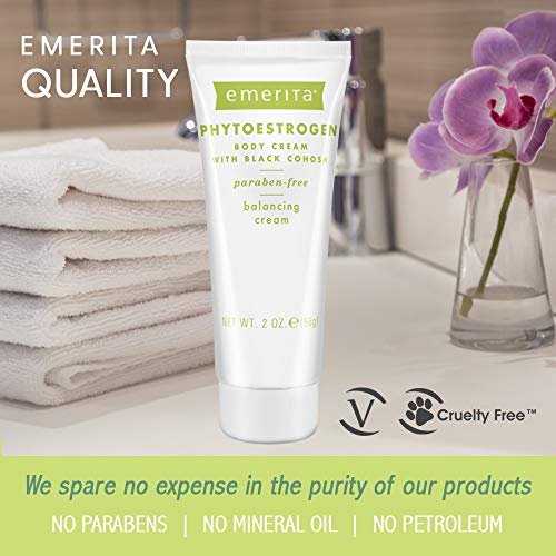 Emerita Phytoestrogen Body Cream – 2 oz Natural Moisturizer with Plant-Based Estrogen Avelisse