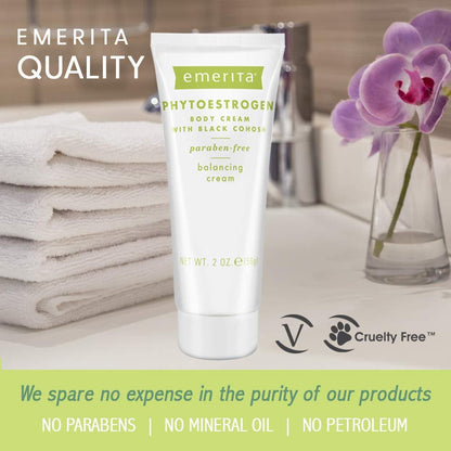 Emerita Phytoestrogen Body Cream – 2 oz Natural Moisturizer with Plant-Based Estrogen Avelisse