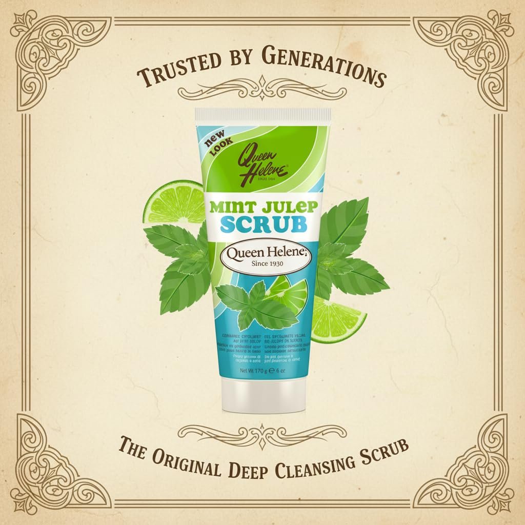 Queen Helene Mint Julep Gentle Scrub - 6 oz Exfoliating Face & Body Scrub - görsel 13