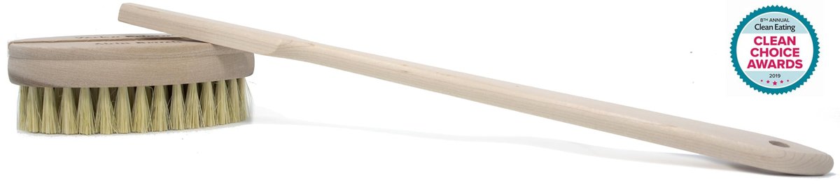 Yerba Prima Tampico Skin Brush for Exfoliation, Dry Brushing, and Blood Circulation with Natural Fiber Bristles and an All-Natural Maple Wood Handle - 1 Brush Avelisse