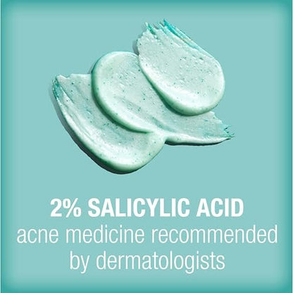 Neutrogena Oil-Free Acne Stress Control Power-Clear Scrub, 2% Salicylic Acid Exfoliating Daily Facial Scrub, 4.2 fl oz