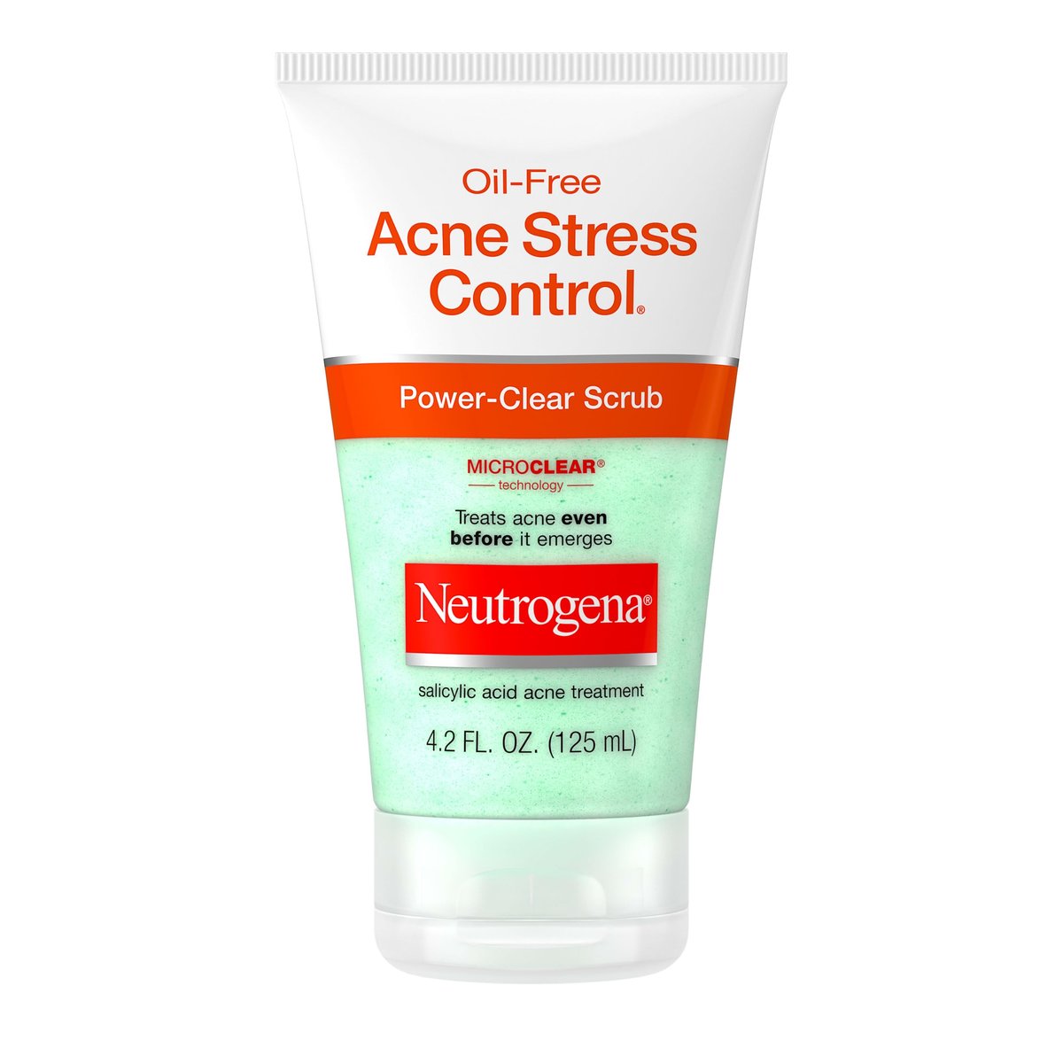 Neutrogena Oil-Free Acne Stress Control Power-Clear Scrub, 2% Salicylic Acid Exfoliating Daily Facial Scrub, 4.2 fl oz - görsel 1