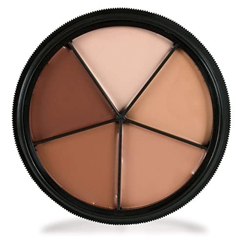 Mehron Makeup Tattoo Cover ProColoRing – 5 Color Wheel Pro Color Ring – Tattoo Cover Up Concealer – Made in USA Avelisse