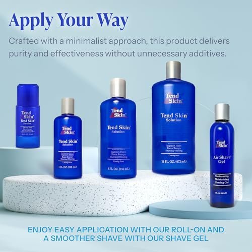Tend Skin Razor Bump Solution Refillable Roll-On - Ingrown Hair Treatment & Post-Shave Toner for Men & Women, 2.5 Oz Avelisse