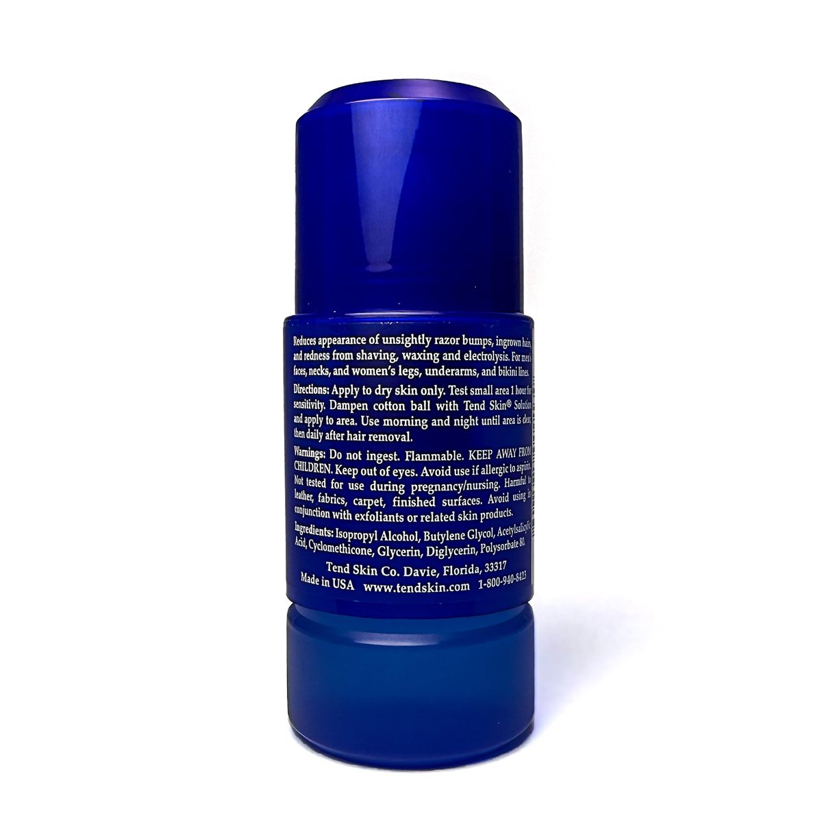 Tend Skin Razor Bump Solution Refillable Roll-On - Ingrown Hair Treatment & Post-Shave Toner for Men & Women, 2.5 Oz Avelisse