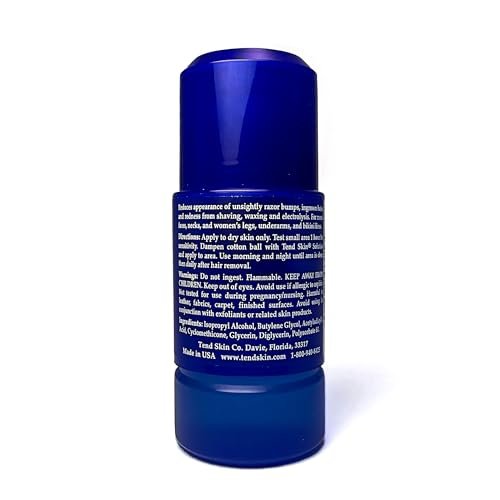 Tend Skin Razor Bump Solution Refillable Roll-On - Ingrown Hair Treatment & Post-Shave Toner for Men & Women, 2.5 Oz Avelisse