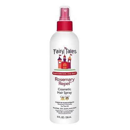 Fairy Tales Rosemary Repel Daily Kids Hair Spray – Kid-Safe Lice Prevention with Great Smell, 8 fl oz