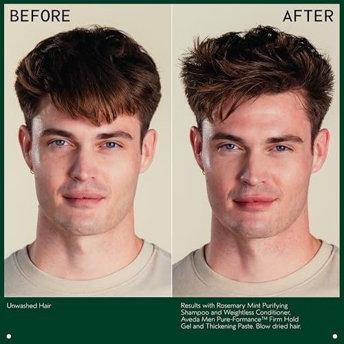 Aveda Men Pure-Formance Firm Hold Hair Gel – Maximum Hold, Control & Shine, 93% Naturally Derived, 5 Fl Oz Avelisse