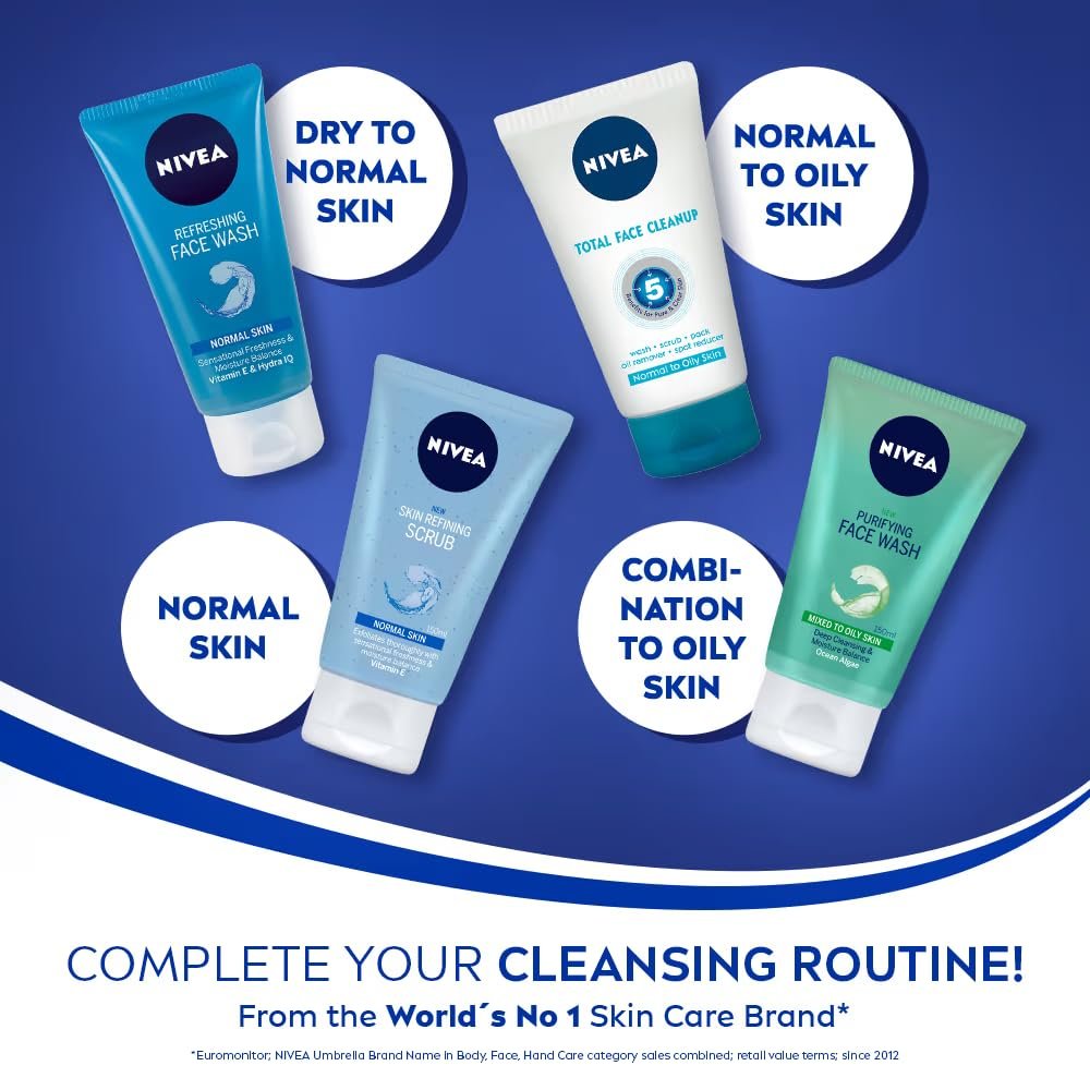 NIVEA Refreshing Face Wash for Normal Skin with Vitamin E, 150ml Avelisse