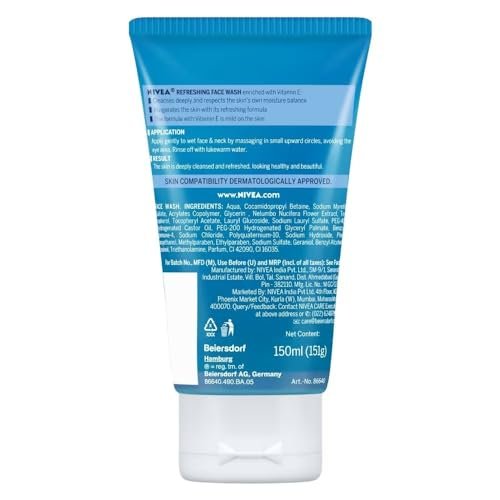 NIVEA Refreshing Face Wash for Normal Skin with Vitamin E, 150ml Avelisse