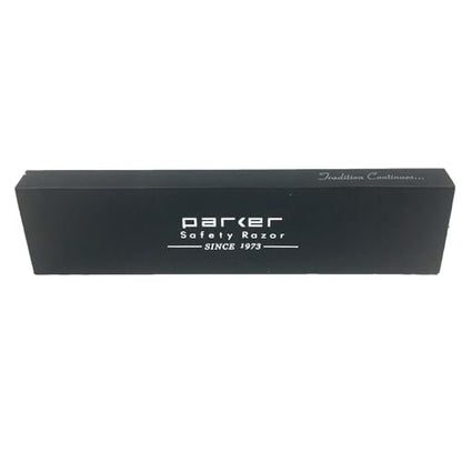 Parker SR1 Stainless Steel Straight Edge Barber Razor – Professional Shavette with 5 Premium Platinum Half Blades for Close, Smooth Shaves Avelisse