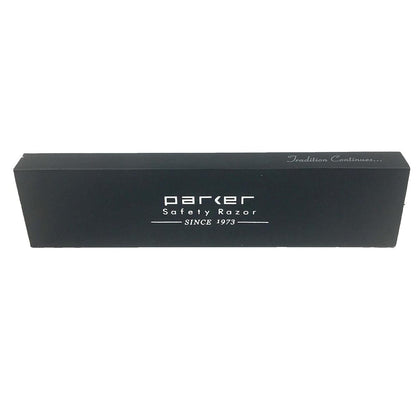 Parker SR1 Stainless Steel Straight Edge Barber Razor – Professional Shavette with 5 Premium Platinum Half Blades for Close, Smooth Shaves Avelisse