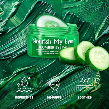 Fran Wilson Nourish My Eyes Eye Pads - Cucumber - 36 Count - Soothe Tired Eyes, Reduce Puffiness & Dark Circles, Hydrate & Refresh Avelisse