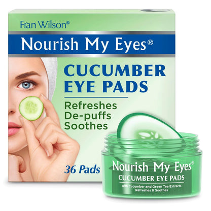 Fran Wilson Nourish My Eyes Eye Pads - Cucumber - 36 Count - Soothe Tired Eyes, Reduce Puffiness & Dark Circles, Hydrate & Refresh Avelisse
