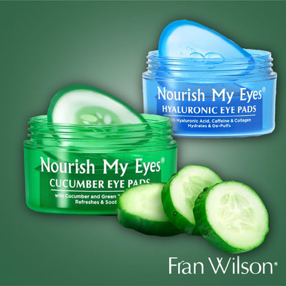Fran Wilson Nourish My Eyes Eye Pads - Cucumber - 36 Count - Soothe Tired Eyes, Reduce Puffiness & Dark Circles, Hydrate & Refresh Avelisse