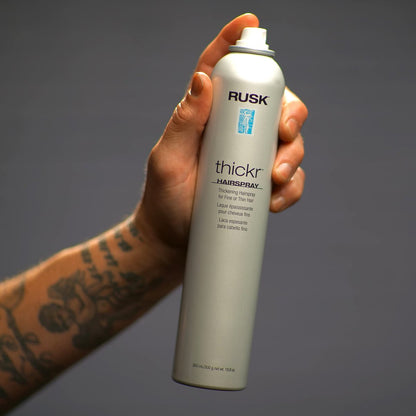 RUSK Thickr Thickening Hairspray - Volumizing & Texturizing Hair Spray for Fine Hair (10 Fl Oz)