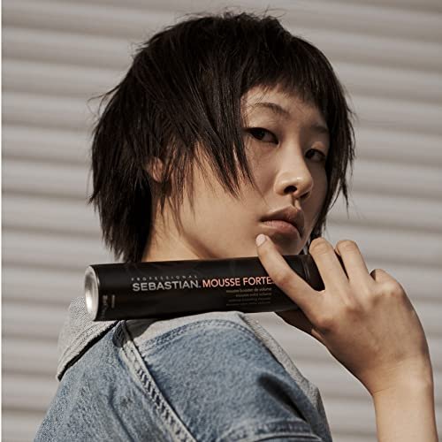 Sebastian Professional Mousse Forte Strong-Hold Hair Styling Mousse for Volume & Body, Heat Protection, 7 oz Avelisse