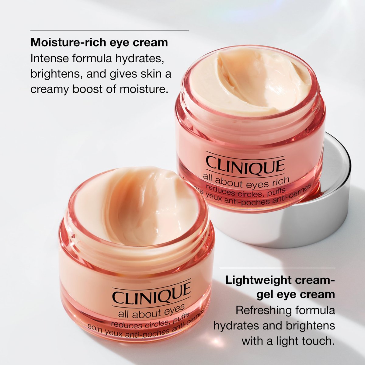 Clinique All About Eyes Rich Eye Cream – Hydrating, Brightening & Depuffing with Hyaluronic Acid, 1 oz Avelisse