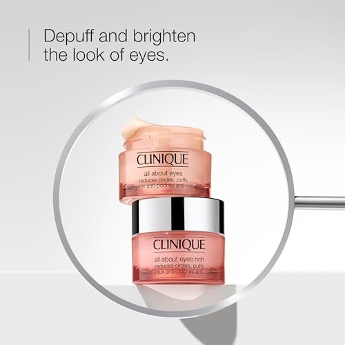Clinique All About Eyes Rich Eye Cream – Hydrating, Brightening & Depuffing with Hyaluronic Acid, 1 oz Avelisse