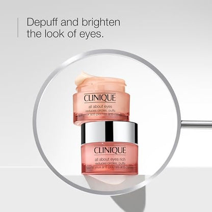 Clinique All About Eyes Rich Eye Cream – Hydrating, Brightening & Depuffing with Hyaluronic Acid, 1 oz Avelisse