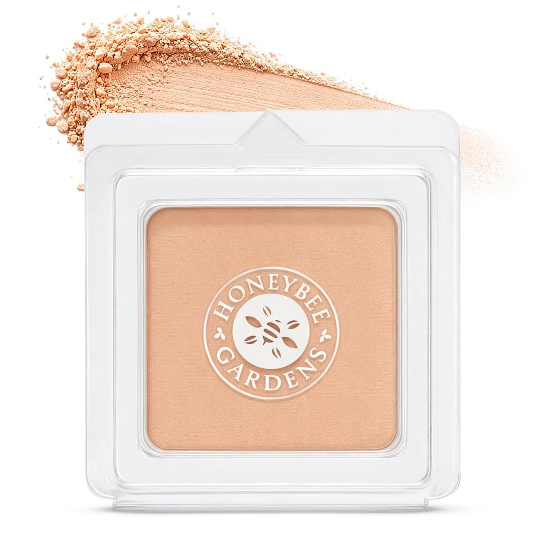Honeybee Gardens Pressed Mineral Powder Foundation Refill – Malibu Medium Olive Shade, Adjustable Coverage, Natural Finish, Talc-Free Vegan Face Powder with Botanical Extracts & Vitamin E, 7.5g Avelisse
