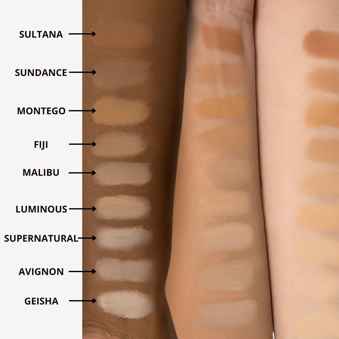 Honeybee Gardens Pressed Mineral Powder Foundation Refill – Luminous Light Warm Neutral, Adjustable Light Coverage Matte Pressed Powder Foundation, Made Without Talc Face Makeup Avelisse