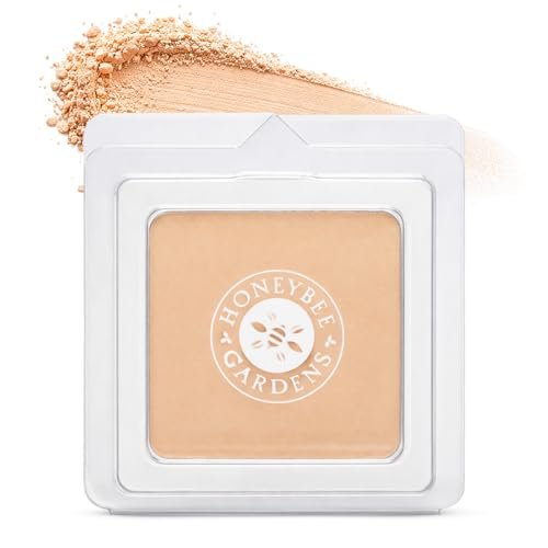 Honeybee Gardens Pressed Mineral Powder Foundation Refill – Luminous Light Warm Neutral, Adjustable Light Coverage Matte Pressed Powder Foundation, Made Without Talc Face Makeup Avelisse