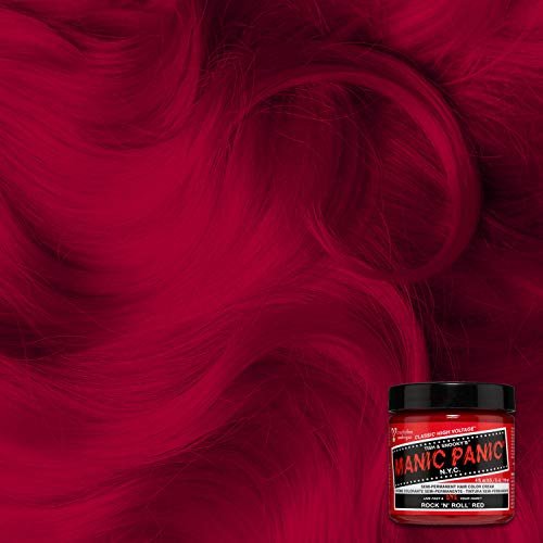 MANIC PANIC Classic Rock N Roll Red Semi Permanent Hair Color - Warm Medium Red Hair Dye for Women & Men - 4 oz Avelisse