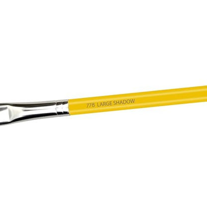 Bdellium Tools Studio Series 778 Large Shadow Brush – Yellow, Mixed Fibers for Flawless Eyeshadow Application