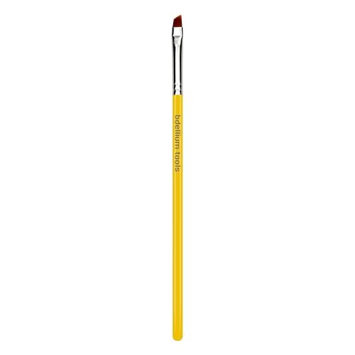 Bdellium Tools Professional Makeup Brush - Studio Series 762 Small Angle - Soft Synthetic Fibers for Shaping & Filling Eyebrows (Yellow) - görsel 2