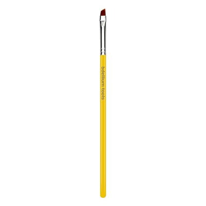 Bdellium Tools Professional Makeup Brush - Studio Series 762 Small Angle - Soft Synthetic Fibers for Shaping & Filling Eyebrows (Yellow)