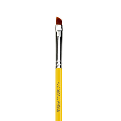 Bdellium Tools Professional Makeup Brush - Studio Series 762 Small Angle - Soft Synthetic Fibers for Shaping & Filling Eyebrows (Yellow)