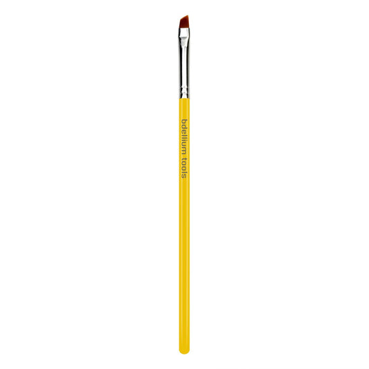 Bdellium Tools Professional Makeup Brush - Studio Series 762 Small Angle - Soft Synthetic Fibers for Shaping & Filling Eyebrows (Yellow)
