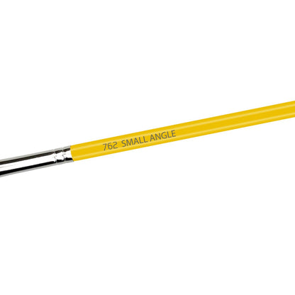 Bdellium Tools Professional Makeup Brush - Studio Series 762 Small Angle - Soft Synthetic Fibers for Shaping & Filling Eyebrows (Yellow)