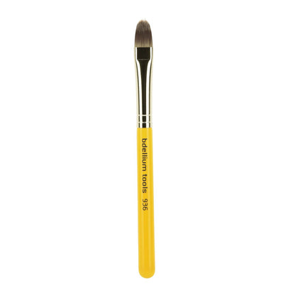 Bdellium Tools Professional Makeup Brush - 936 Concealer - Short Wooden Handle for Travel, Blending Concealer (Yellow)
