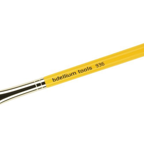 Bdellium Tools Professional Makeup Brush - 936 Concealer - Short Wooden Handle for Travel, Blending Concealer (Yellow) - görsel 6