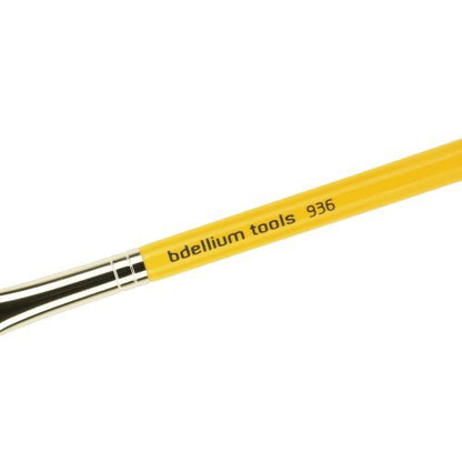 Bdellium Tools Professional Makeup Brush - 936 Concealer - Short Wooden Handle for Travel, Blending Concealer (Yellow)