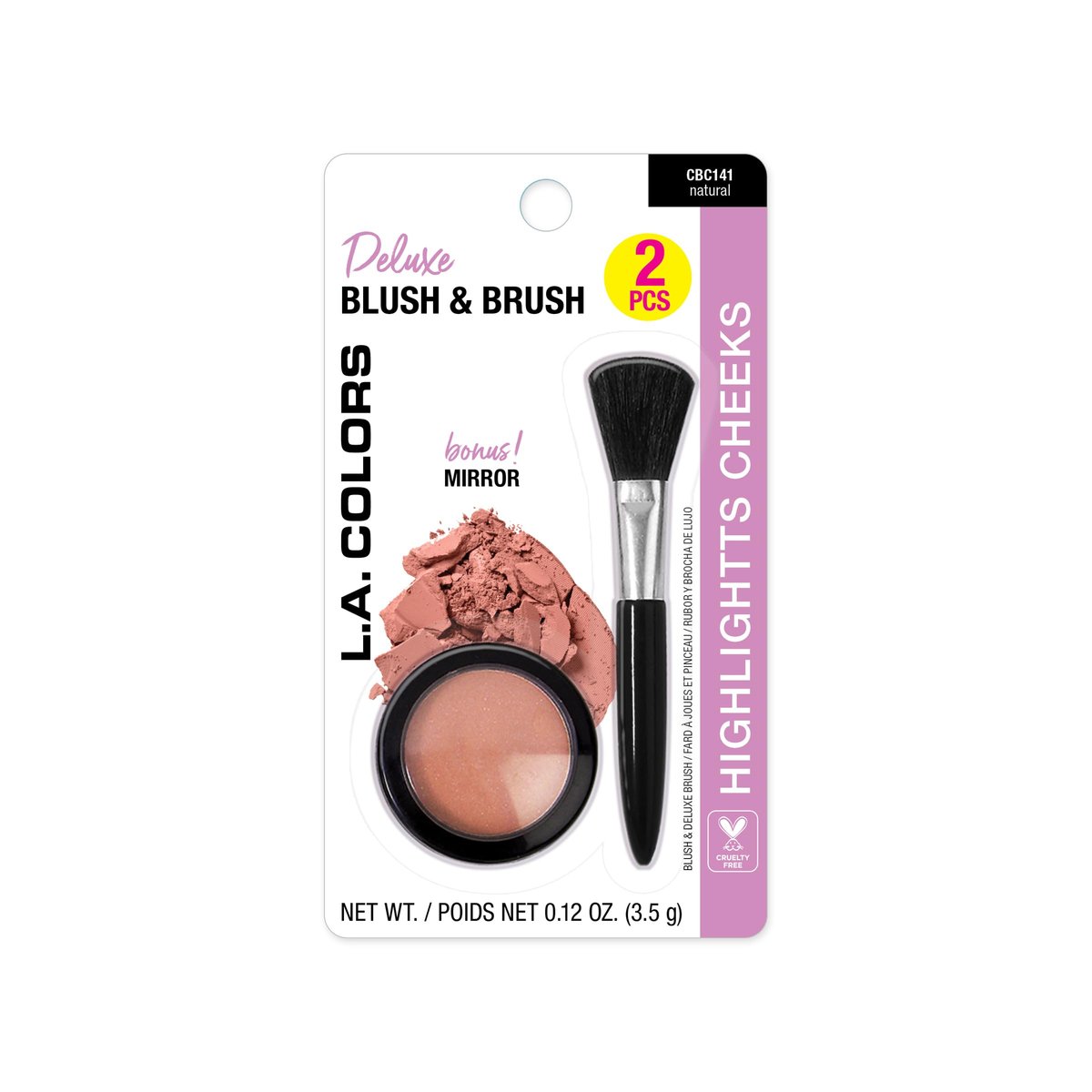 L.A. COLORS Blush Value Pack – Natural Shade, 3-Piece Set for a Flawless Glow - görsel 3