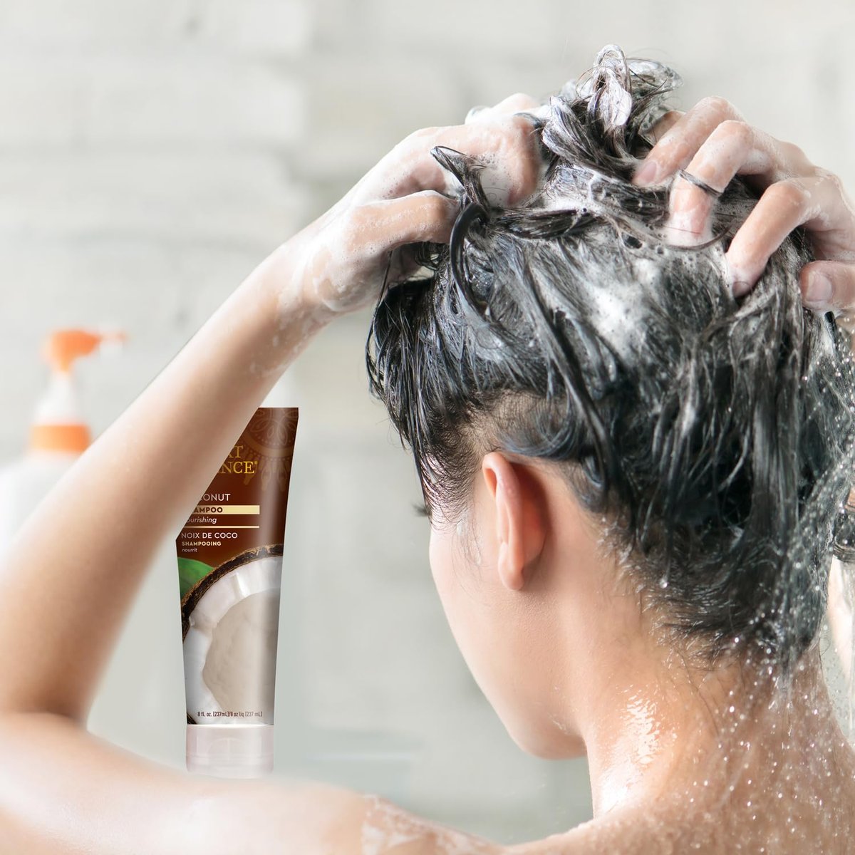 Desert Essence Coconut Shampoo - Nourishing Dry Hair with Coconut Oil, Shea Butter & Hemp Oil, 8 fl oz - görsel 10