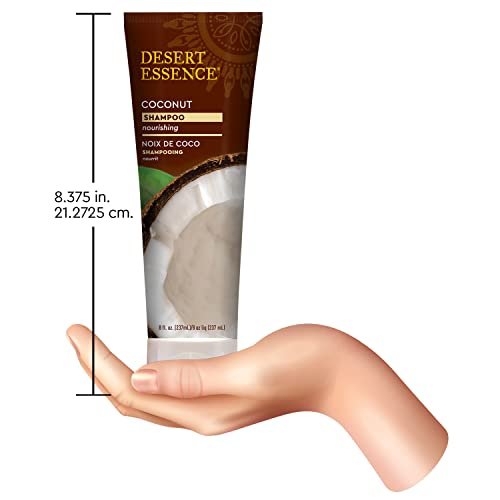 Desert Essence Coconut Shampoo - Nourishing Dry Hair with Coconut Oil, Shea Butter & Hemp Oil, 8 fl oz - görsel 11