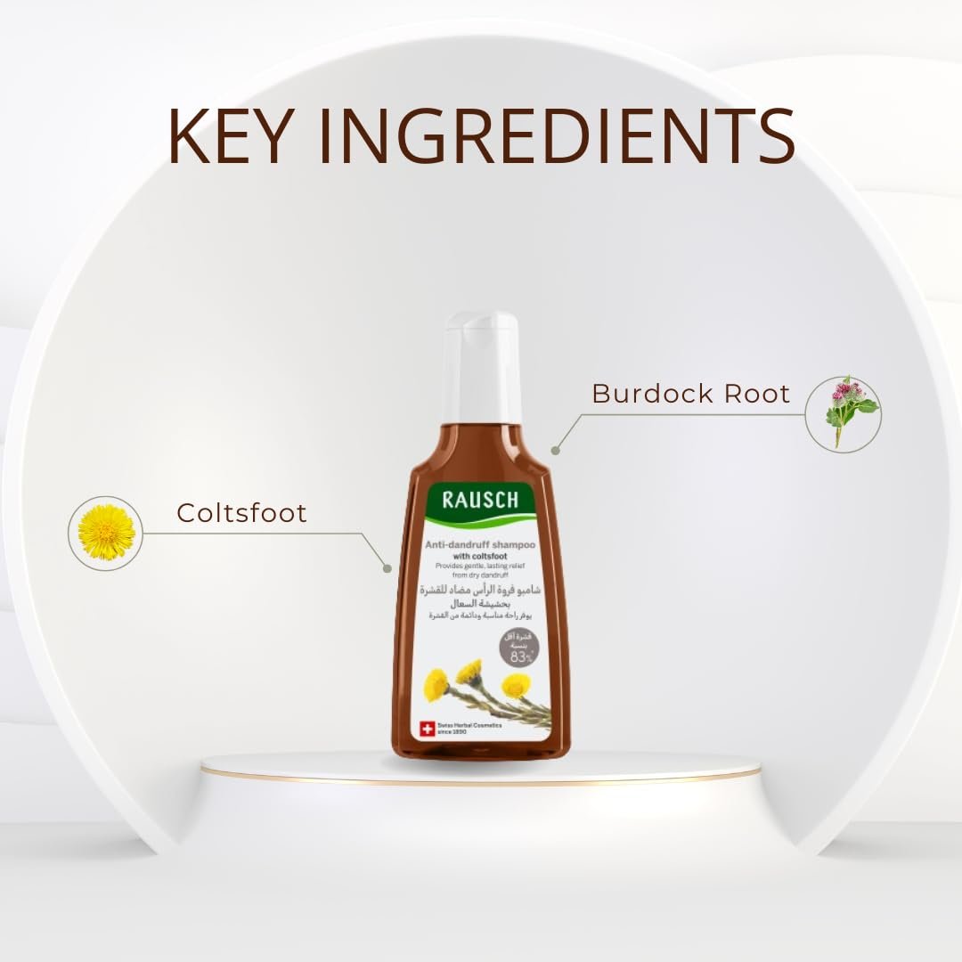 RAUSCH Coltsfoot Anti-Dandruff Shampoo 200 ml – Effective Dandruff Control & Scalp Care Avelisse